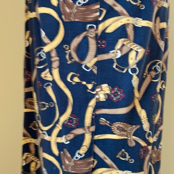 Talbots Equestrian Print Long Skirt - Picture 3 of 5